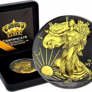 Srebrna moneta Amerykański Orzeł 1 uncja Srebra 2019 Gold Black Empire