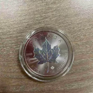 Srebrna moneta Kanadyjski Liść Klonowy 1 uncja srebra 2020 Hologram