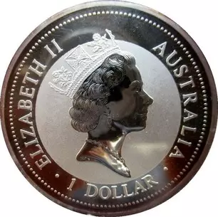 Srebrna moneta Kookaburra Sweden Delaware Ship 1 uncja srebra 1998 - obrazek 2