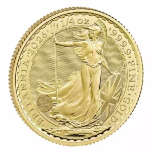 Złota moneta Britannia 1/4 uncji złota 2026