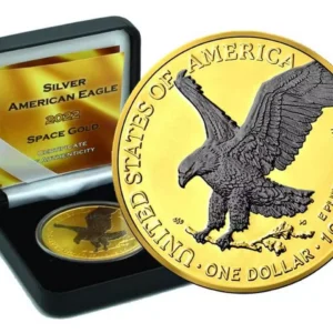 Srebrna moneta Amerykański Orzeł 1 uncja Srebra 2022 Space Gold