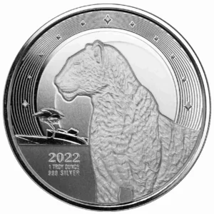 Srebrna moneta Ghana African Leopard 1 uncja srebra 2022