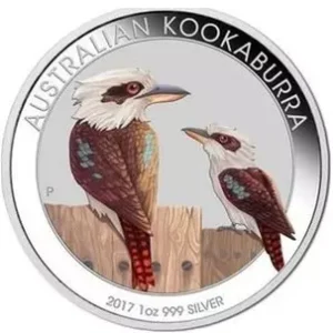 Srebrna moneta Kookaburra 1 uncja Srebra 2017 Kolorowana