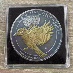 Srebrna moneta Kookaburra 1 uncja Srebra 2018 Antique Gold