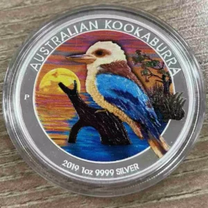 Srebrna moneta Kookaburra 1 uncja Srebra 2019 Color Edition
