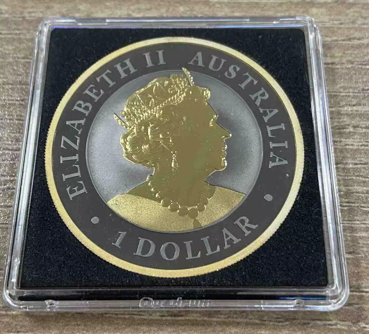 Srebrna moneta Kookaburra 1 uncja Srebra 2019 Golden Ring - obrazek 2