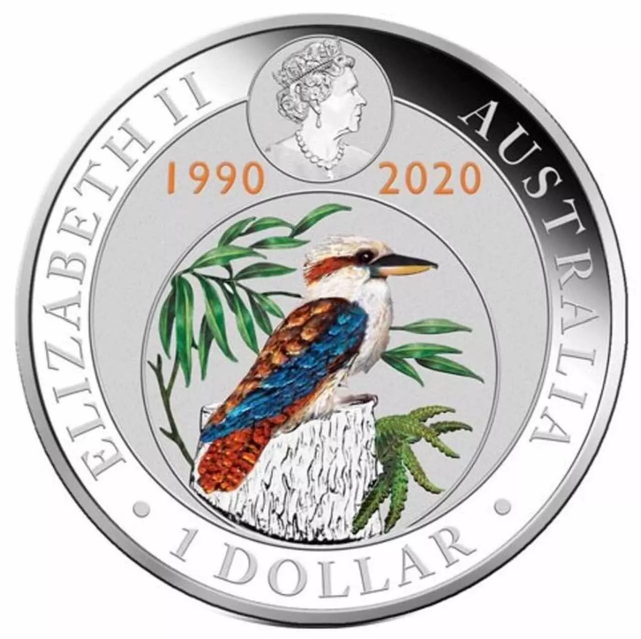 Srebrna moneta Kookaburra 30th Anniversary 1 uncja Srebra 2020 Color - obrazek 3