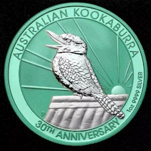 Srebrna moneta Kookaburra 30th Anniversary 1 uncja Srebra 2020 Space Green
