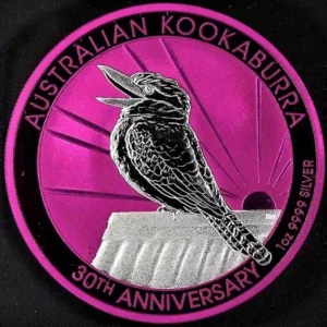 Srebrna moneta Kookaburra 30th Anniversary 1 uncja Srebra 2020 Space Pink