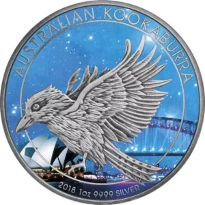 Srebrna moneta Kookaburra Australia Around The World 1 uncja Srebra 2018