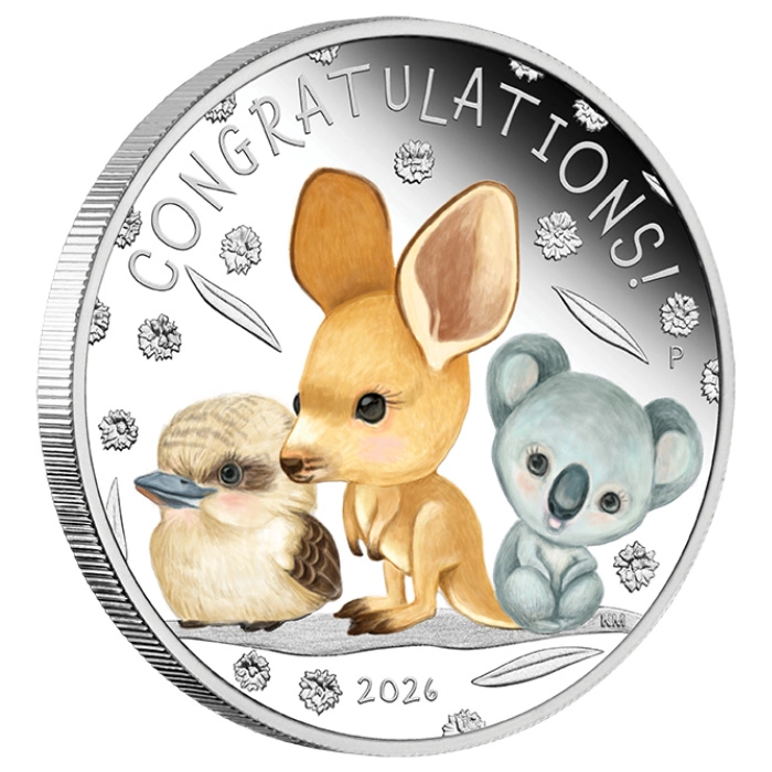 Srebrna moneta Newborn 1/2 uncji Srebra 2026 PROOF - obrazek 4