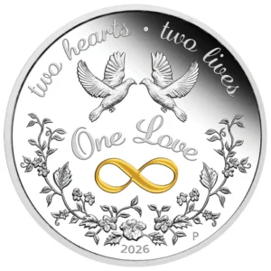 Srebrna moneta One Love 1 uncja Srebra 2026 PROOF