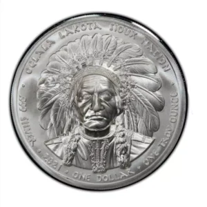 Srebrna moneta Sitting Bull 1 uncja srebra 2021 Ultra High Relief