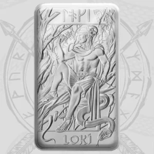 Srebrna sztabka Loki Norse Gods 10 uncji srebra