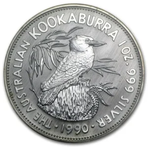 Kookaburra 1 uncja srebra 1990