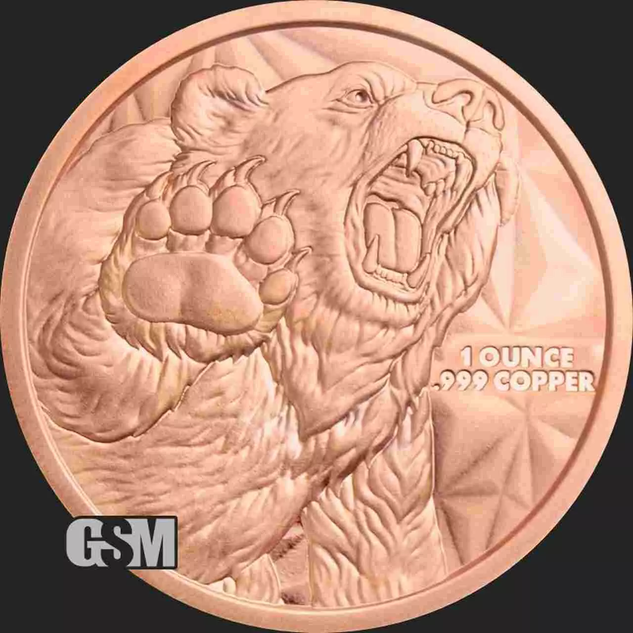 Miedziany medal Bull and Bear 1 uncja miedzi - obrazek 2
