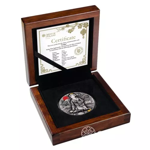 Srebrna moneta Gejsza 2 uncje Srebra 2019 - obrazek 3