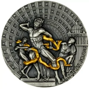 Srebrna moneta Grupa Laokoona 2000 franków CFA 2 uncje srebra 2020