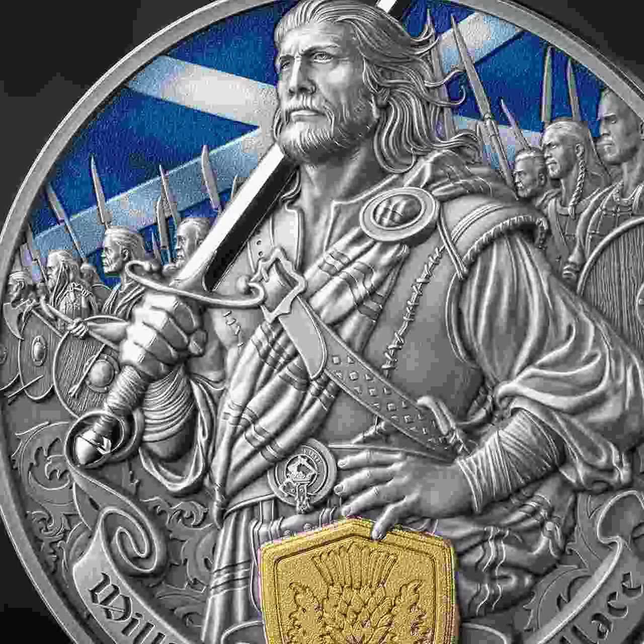 Srebrna moneta William Wallace Legends of Battlefield 2 uncje srebra 2026 - obrazek 3