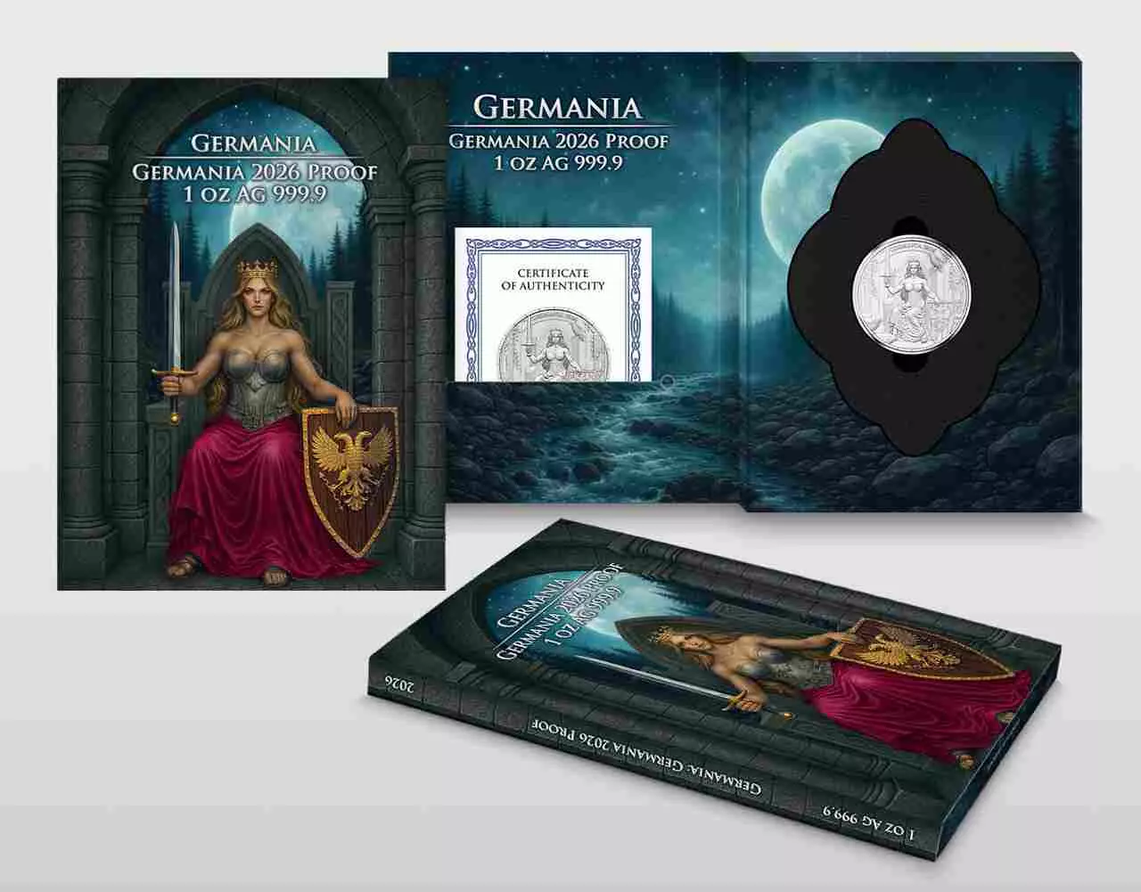 Srebrna moneta Germania 1 uncja srebra 2026 PROOF - obrazek 2