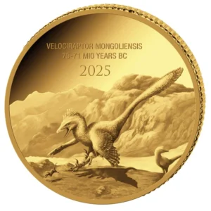 Złota Moneta Prehistoric Life II Velociraptor 2026 0,5 grama AU