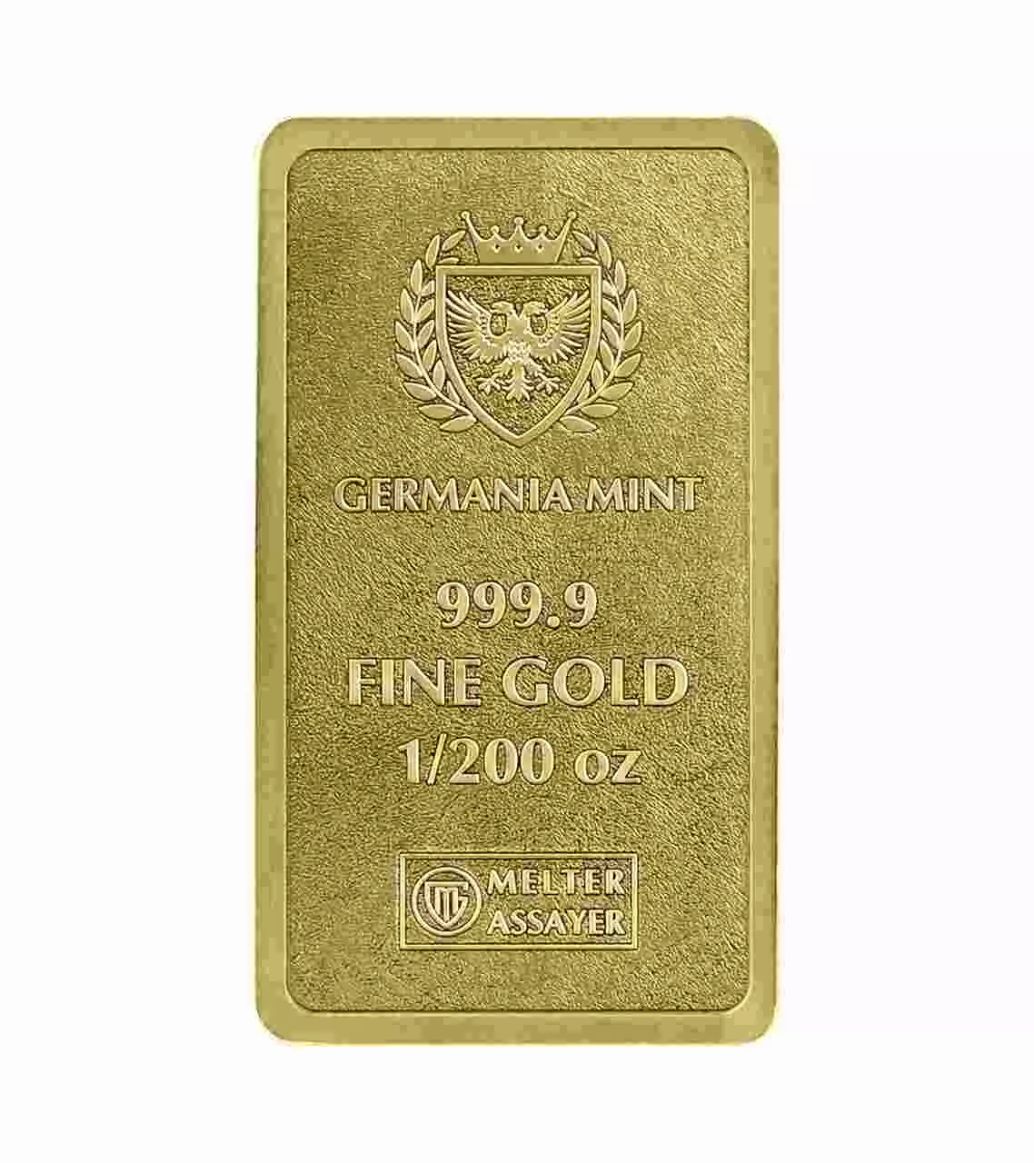 Złota Sztabka Germania Mint Stamped Bar 1/200 uncji złota - obrazek 4