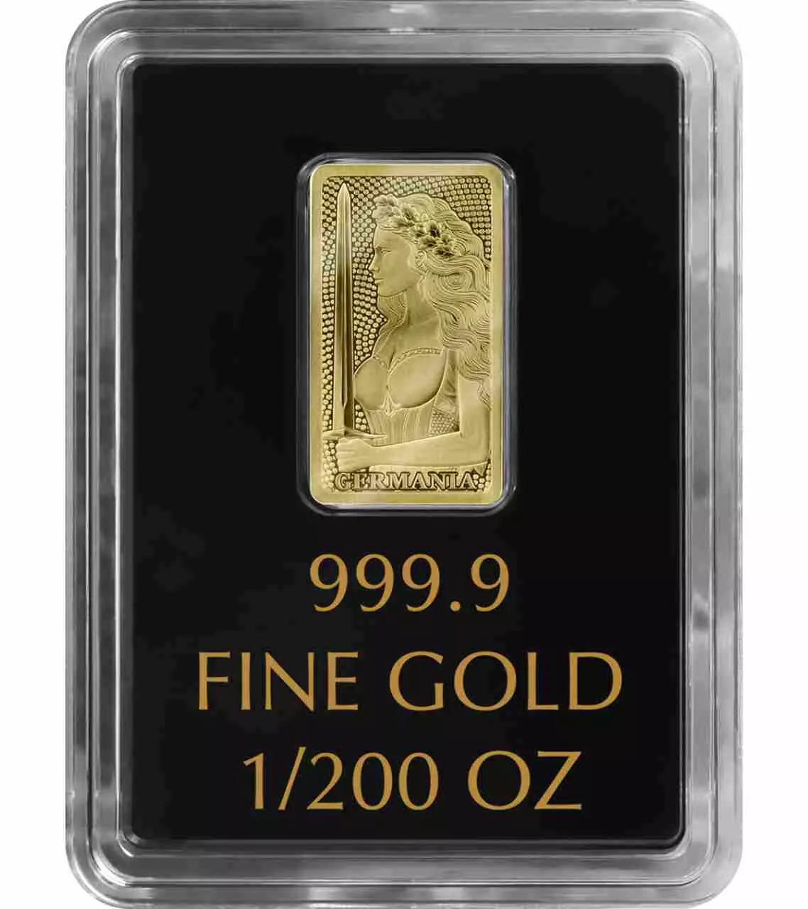 Złota Sztabka Germania Mint Stamped Bar 1/200 uncji złota - obrazek 3