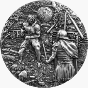 Srebrna moneta Loss Bödvar Saga 2 uncje srebra 2026 Ultra High Relief