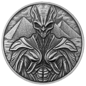 Srebrna moneta Alien 1 uncja Srebra 2025 Antiqued