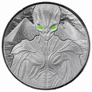 Srebrna moneta Alien 1 uncja Srebra 2025 Kolorowana