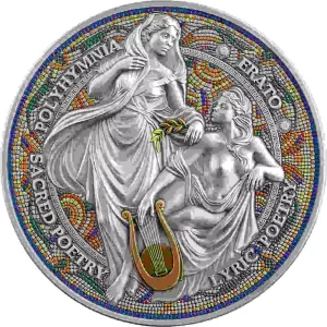 Srebrna moneta Erato and Polyhymnia The Nine Muses 2 uncje srebra 2026