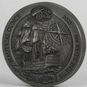 Srebrna moneta Nautical Ounce HMS Victory 1 uncja srebra 2025 Antique