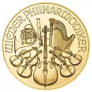 Złota moneta Wiedeński Filharmonik 1/25 uncji Złota 2023