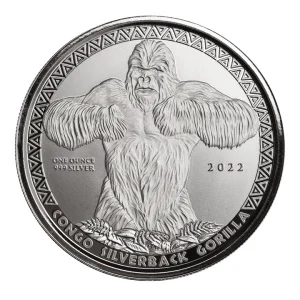 Africa Congo Silverback Gorilla 1 uncja srebra 2022