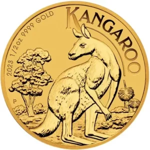 Złota moneta Australijski Kangur 1/2 uncji złota lata losowe
