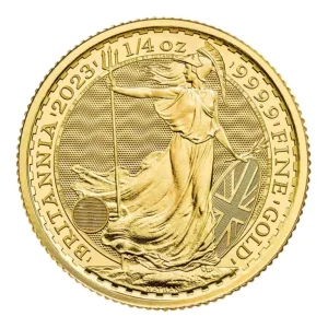 Złota moneta Britannia 1/4 uncji złota lata losowe