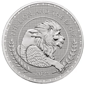 British Lion and American Eagle 5 uncji srebra 2025