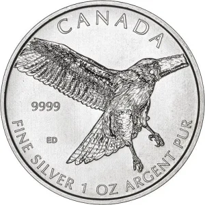 Srebrna moneta Canada Birds of Prey: Red-Tailed Hawk 1 uncja srebra 2015