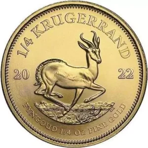 Złota moneta Krugerrand 1/4 uncji złota lata losowe