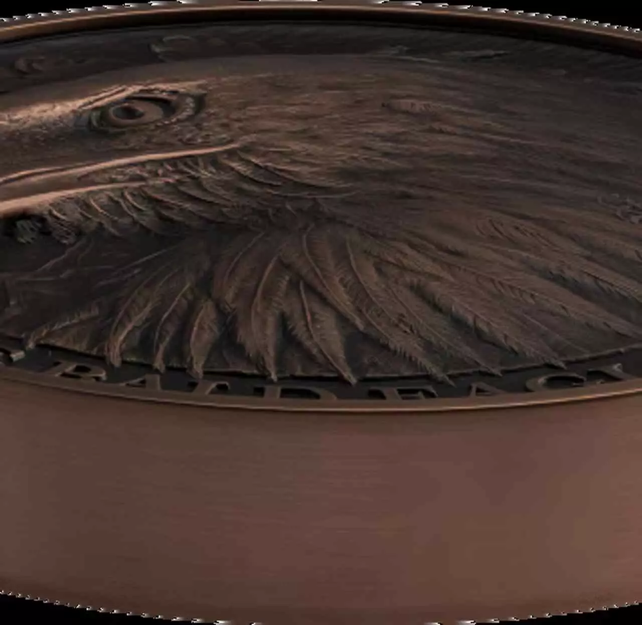 Miedziana moneta Bald Eagle Cuivre Signature Edition 1 kg miedzi 2022 - obrazek 4