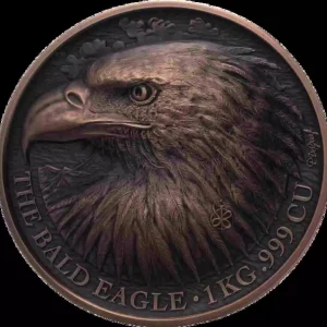 Miedziana moneta Bald Eagle Cuivre Signature Edition 1 kg miedzi 2022