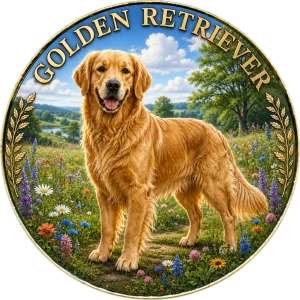 Moneta kolekcjonerska Dogs of the World Golden Retriever