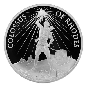 Srebrna moneta Colossus of Rhodes 1 uncja srebra 2020