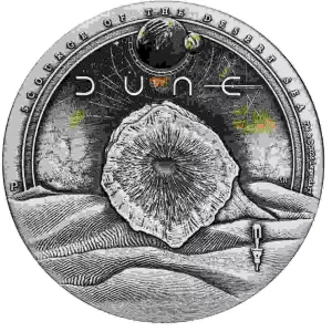 Srebrna moneta DUNE 2 uncje srebra 2026 Antiqued Color