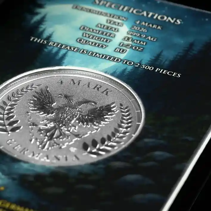 Germania srebrna moneta 2026 1/2 uncji srebra