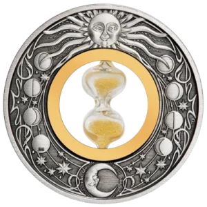 Srebrna moneta Hourglass 2 uncje srebra 2021