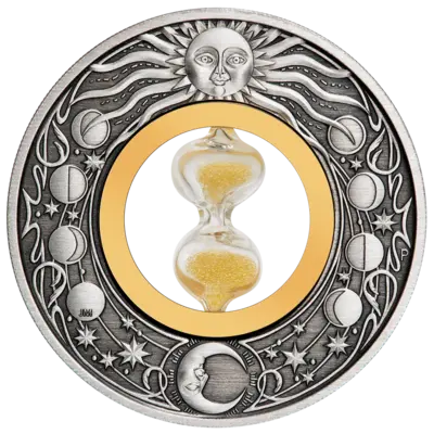 Srebrna moneta Hourglass 2 uncje srebra 2021