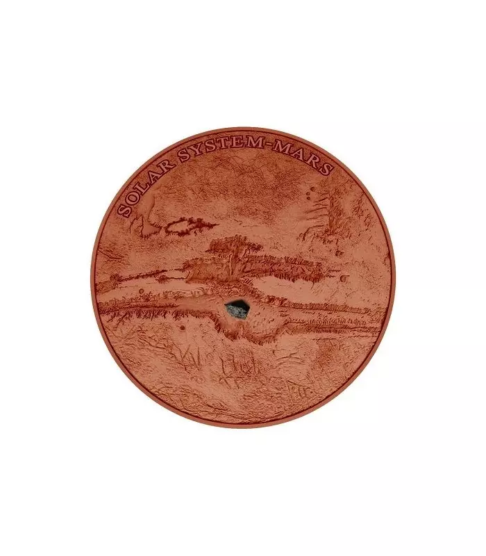 Srebrna moneta Mars NWA 7397 Meteorite 1 uncja srebra 2017