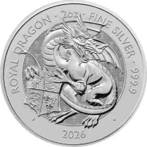 Srebrna moneta Royal Dragon Tudor Beasts 2 uncje Srebra 2026