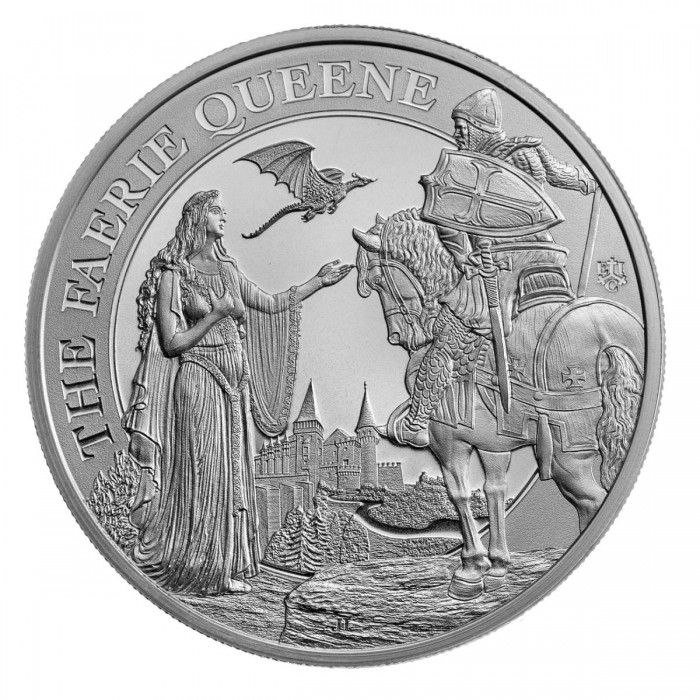Srebrna moneta St Helena: Faerie Queene - Una & Redcrosse 1 uncja Srebra 2023